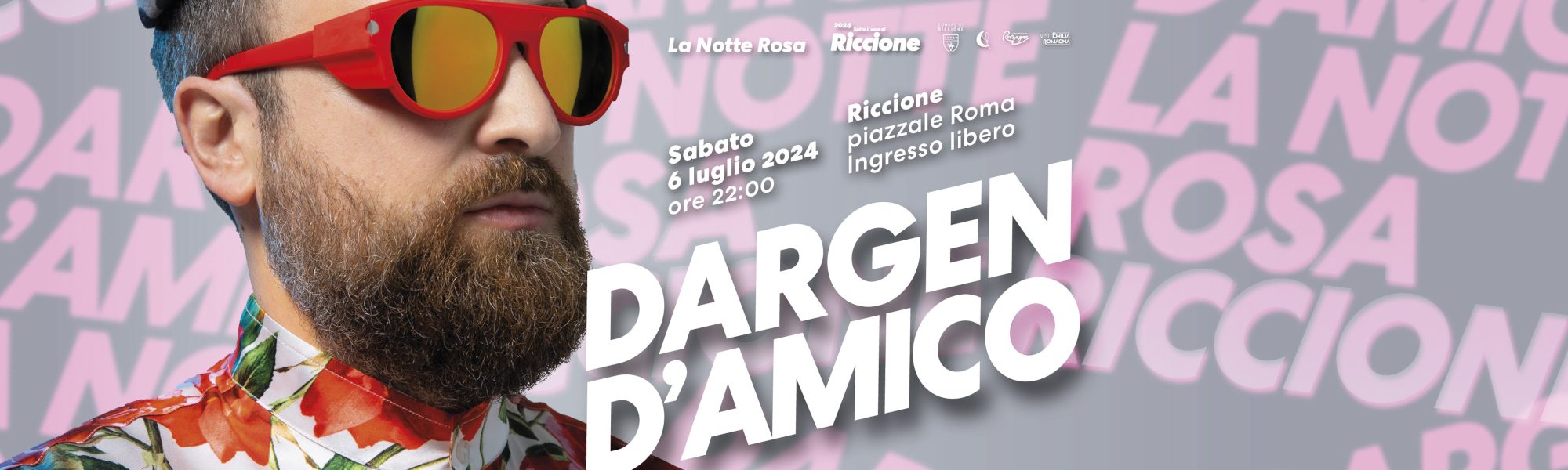dargen d'amico; riccione; notte rosa